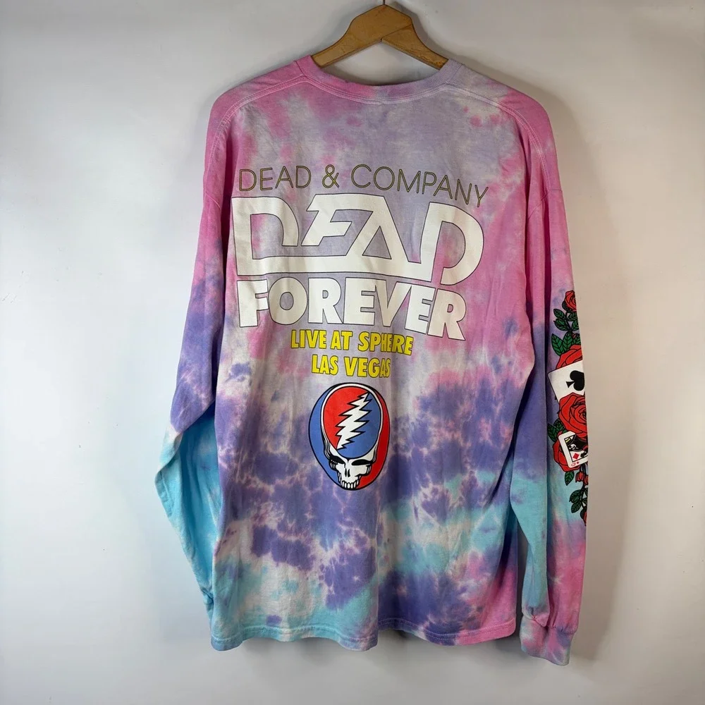 Dead & Company Long Sleeve Shirt 2XL Tie Dye Dead Forever Sphere Las Vegas - Picture 5 of 8